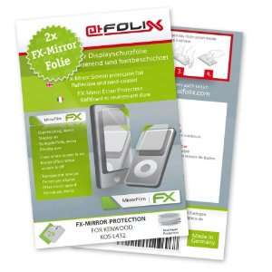  2 x atFoliX FX Mirror Stylish screen protector for Kenwood 