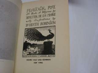 1927 Peacock pie  a book of rhymes by Walter De la Mare ILLUSTRATED 