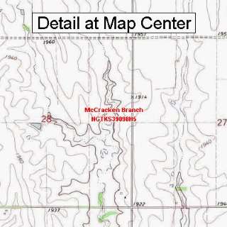  USGS Topographic Quadrangle Map   McCracken Branch, Kansas 