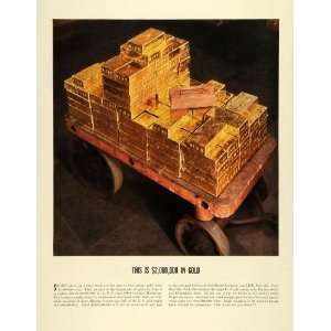 Print Gold Bricks Two Tons Worth Value U S Assay Office Manhattan Fort 