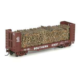  HO RTR 40 Pulpwood Flat w/Load, SOU #124137 Toys & Games