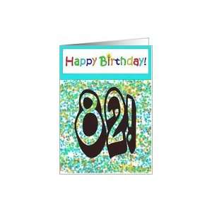   Birthday 82 Bright Bold Balloon Paper Greeting Card Card: Toys & Games