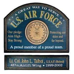  Personalized U.S. Air Force Wooden Signs: Home & Kitchen
