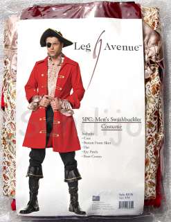 Mens 5 Pc SWASHBUCKLER PIRATE Costume! Sizes S/M to XL  