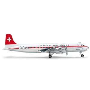  Herpa Wings 1200 Swiss Air Lines DC 6B Model Airplane 