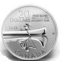 20.00 PURE SILVER ( 99.99% ) CANADIAN COMMEMORATIVE COIN 2011  
