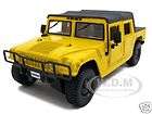 HUMMER H1 SUT SOFT TOP YELLOW 127 DIECAST MODEL CAR BY MAISTO 31959