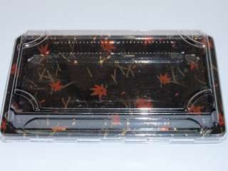 BOX OF PLASTIC SUSHI TRAYS WITH CLEAR LIDS #103  