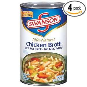 Swansons Clear Chicken Broth, 49.50 Ounce (Pack of 4)