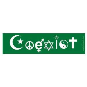  Coexist   Green (Bumper Sticker) 