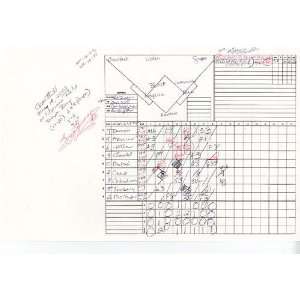 Suzyn Waldman Handwritten/Signed Scorecard Yankees at Rays 5 14 2008