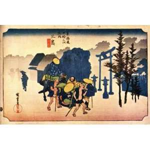   Japanese Art Utagawa Hiroshige Dawn Mist at Mishima