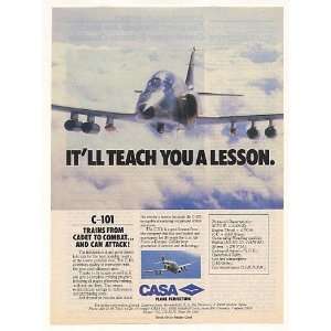  1986 Casa C 101 Military Trainer Aircraft Print Ad (41563 