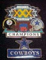 Super Bowl 30 Champions Pin Cowboys vs Steelers PDM  