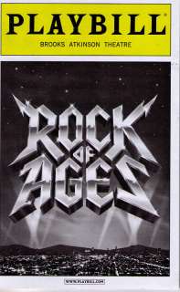 ROCK OF AGES BROADWAY PLAYBILL   KERRY BUTLER  