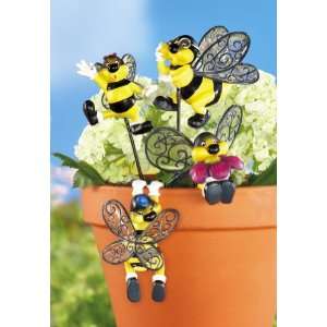 Buzzing Bee Family Decorative Flower Pot Hangers By Collections Etc
