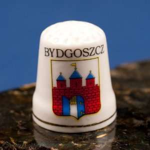 Ceramic Thimble   Bydgoszcz City Crest: Kitchen & Dining