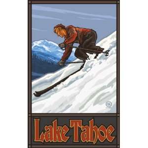 Northwest Art Mall Lake Tahoe California Downhill Skier Man Artwork by 