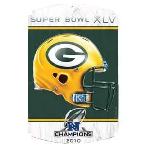   Packers NFC Champs Super Bowl XLV 45 Wooden Sign: Sports & Outdoors