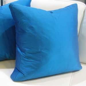  Mumbai Contemporary Silk Box Pillow Turquoise   MOTIF 