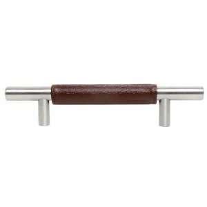   Leather Handle 12 Brushed Stainless Steel Cabine: Home Improvement