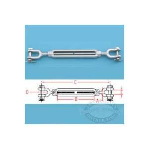  Suncor 316 NM SS Turnbuckle Jaw & Jaw S0108 JJ25 1 1 inch 