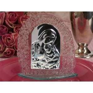 Wedding Favors Murano art deco pink pebble arch design glass icon (Set 