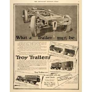   Ad Troy Wagon Works Truck Trailer Detroit Delivery   Original Print Ad