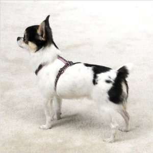   Black Parisian Pet Polka Dot Nylon Fashion Dog Harness 14 20 Chest