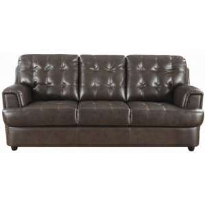  502681 Hugo Leather Tufted Sofa by: Home & Kitchen