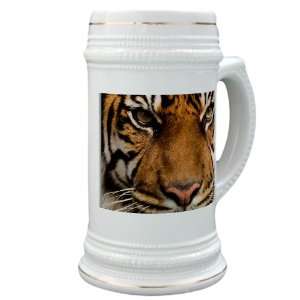  Stein (Glass Drink Mug Cup) Sumatran Tiger Face 