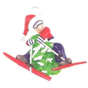 Skier in Tree Christmas Ornament: Sports & Outdoors