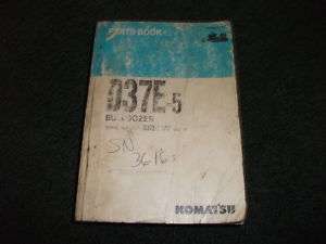 Komatsu D37E 5 bulldozer parts book  