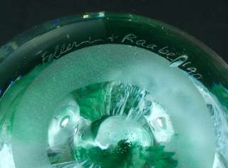   CLAIR RAABE GLASS WORKS SIGNED DATED 99 STUDIO ART GLASS PAPERWEIGHT
