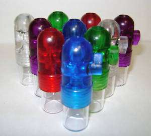   Acrylic Glass Set of 50 Bullets Rocket Glass Vial Snuffer set  