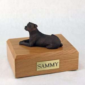 Dog, Staffordshire Bull Terrier   Figurine Pet Cremation Urn   Free 