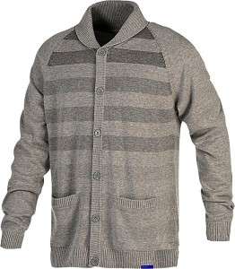 Adidas Originals Men Medium M Faded Stripped Stripe Knit Cardigan 