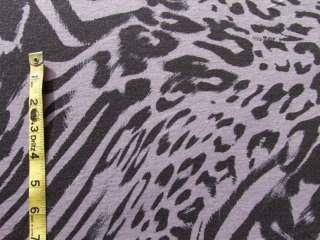 Gray Stretch Knit Fabric w/Black LEOPARD Print PuNk  