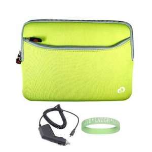  Green  Kindle DX Carrying Sleeve With Extra Pocket 