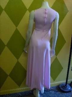 Soft Pink Vintage Dress & Sheer Jacket, Tea Length, S  