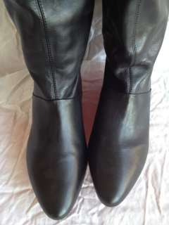   LA VICTOIRE BLACK LEATHER OVER THE KNEE BOOTS BUTTER SOFT 9  