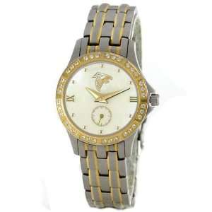 Atlanta Falcons Silver/Gold Womens Legend Diamond Wrist Watch  
