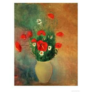   Red Poppies Giclee Poster Print by Odilon Redon, 30x40: Home & Kitchen
