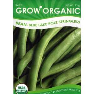  Bean   Organic Blue Lake Pole Stringless Patio, Lawn 