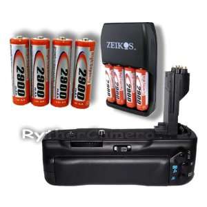 Power Battery Pack For Canon EOS 5D Mark II With Zeikos 8 AA Batteries 