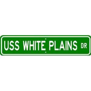  USS WHITE PLAINS AFS 4 Street Sign   Navy: Patio, Lawn 