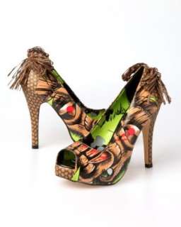  Iron Fist Tiki Toes Platform Shoes   Brown (Vegan): Shoes