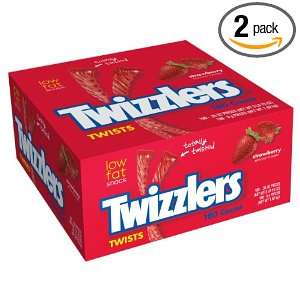 Twizzlers Twists, Strawberry, 180 Count Packages (Pack of 2):  