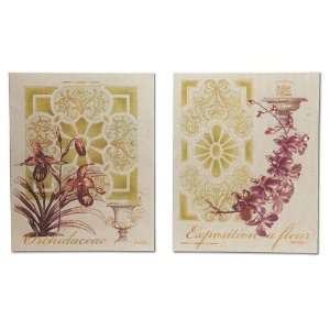  Garden Plans Linen Canvases   S/2: Home & Kitchen