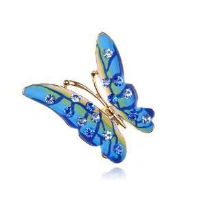 Capri Sun Blue Color Crystal Rhinestone Fimo Butterfly Bug Fashion 